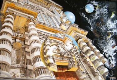 Peinture intitulée "Carbone 14 datation…" par Manu Surreabulliste, Œuvre d'art originale