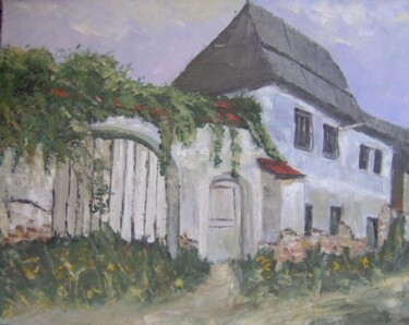 Painting titled "Rosia Montana old h…" by Maria Karalyos, Original Artwork, Oil