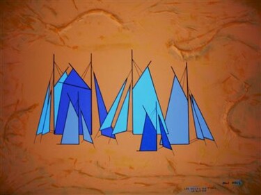 Peinture intitulée "Les voiles de Timéo" par Nyls  Eliot, Œuvre d'art originale