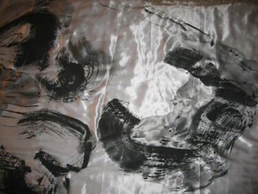 Malerei mit dem Titel "tissus 4 les gisants" von Anne Guerrant, Original-Kunstwerk