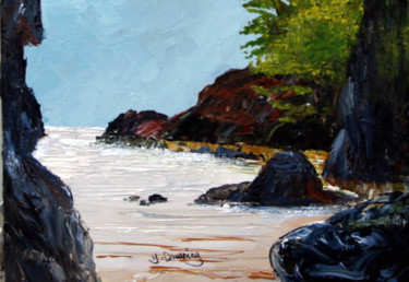 Peinture intitulée "St-Joseph Cave" par Yves Downing, Œuvre d'art originale, Acrylique Monté sur Châssis en bois