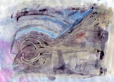 Peinture intitulée "ciseaux 7" par Marie-Noelle Bauchot, Œuvre d'art originale