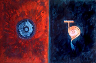 Peinture intitulée "Polarità" par Francesco Dea, Œuvre d'art originale, Huile
