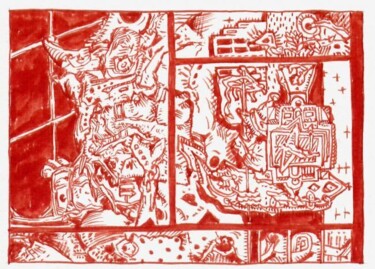 Dessin intitulée "Au coeur du problèm…" par Jean-Bernard Fenouillas, Œuvre d'art originale