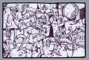 「A delà des dunes.」というタイトルの描画 Jean-Bernard Fenouillasによって, オリジナルのアートワーク