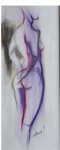 Dessin intitulée "nu-mauve.gif" par Isabelle Husson, Œuvre d'art originale