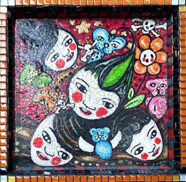 Peinture intitulée "Pendant" par Karine Garelli (Reds Robin), Œuvre d'art originale