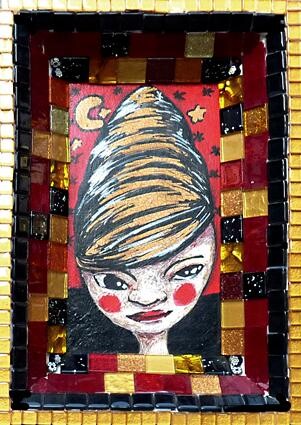 Peinture intitulée "Un regard pas net" par Karine Garelli (Reds Robin), Œuvre d'art originale