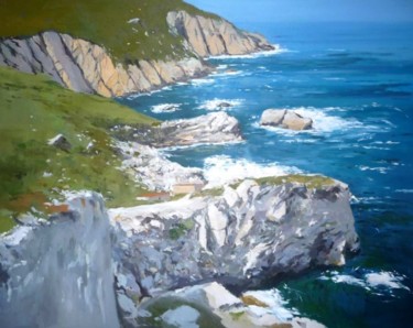 CLIFFS IN GALICIA--------MOLINOS DE ARDELEIRO, A CORUÑA Malerei mit dem Titel "CLIFFS IN GALICIA--…" von Rubén De Luis, Original-Kunstwerk, Öl