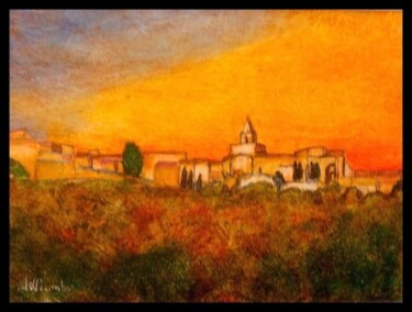 Painting titled "" Venasque (Vauclus…" by Jean Xavier Combe, Original Artwork, Oil