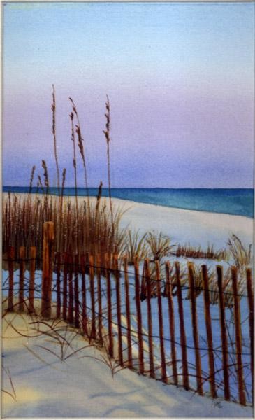 Painting titled "Beach Scene" by Marsha Elliott, Original Artwork