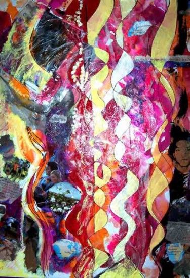 Peinture intitulée "Actualités, indigèn…" par Diane Medus, Œuvre d'art originale, Acrylique