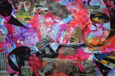 Painting titled "Actualités, marché…" by Diane Medus, Original Artwork, Acrylic