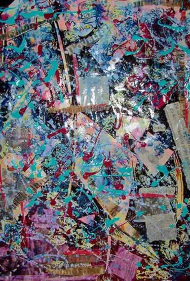 Pintura titulada "Actualités, n'oubli…" por Diane Medus, Obra de arte original, Acrílico