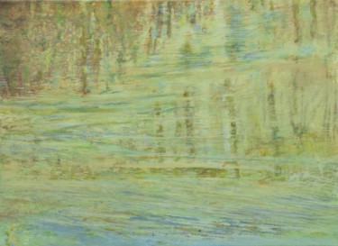 Peinture intitulée "LE JARDIN DE MONET" par B. Alexis, Œuvre d'art originale, Huile