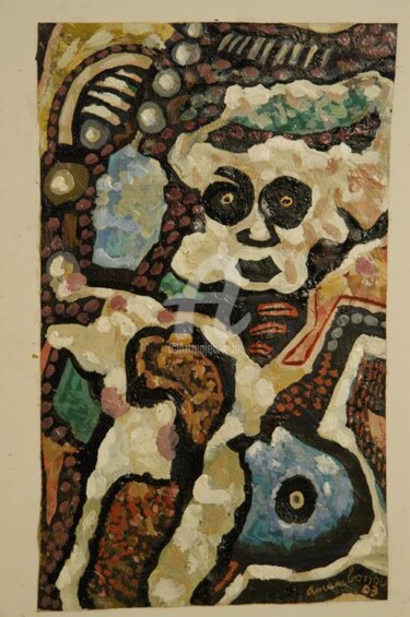 Peinture intitulée "Un homme venu d'ail…" par Armand Pascal Aniambossou, Œuvre d'art originale