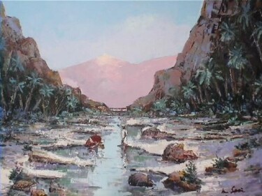 Peinture intitulée "El -kantara" par M'Hamed Saci, Œuvre d'art originale