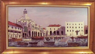 Peinture intitulée "L'amirauté d'Alger" par M'Hamed Saci, Œuvre d'art originale
