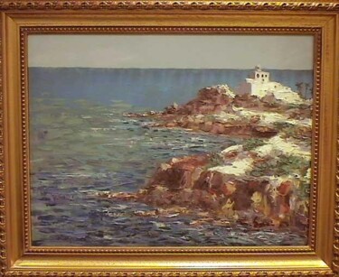 Peinture intitulée "Phare à JiJel" par M'Hamed Saci, Œuvre d'art originale