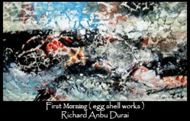 Painting titled "untiled" by Richard Anbudurai, Original Artwork, Oil