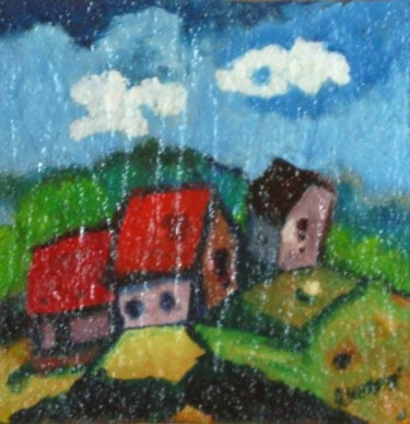 Peinture intitulée "zone art, opus 2 To…" par Evelyne Hervé, Œuvre d'art originale