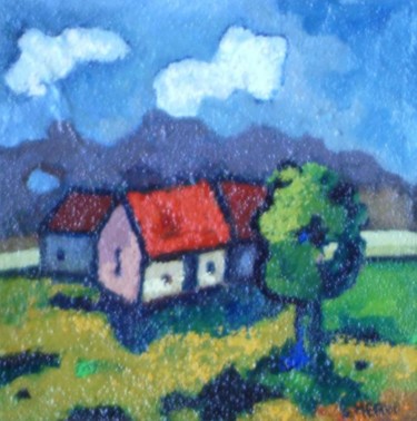 Peinture intitulée "l'ermitage, opus 5…" par Evelyne Hervé, Œuvre d'art originale