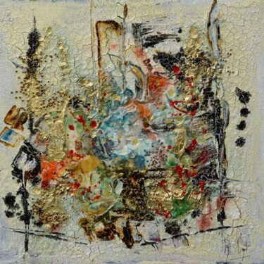 Peinture intitulée "Tissu végétal" par Muriel Cayet, Œuvre d'art originale, Acrylique