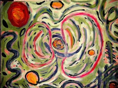 Peinture intitulée "Profondeurs" par Valbrun, Œuvre d'art originale, Huile