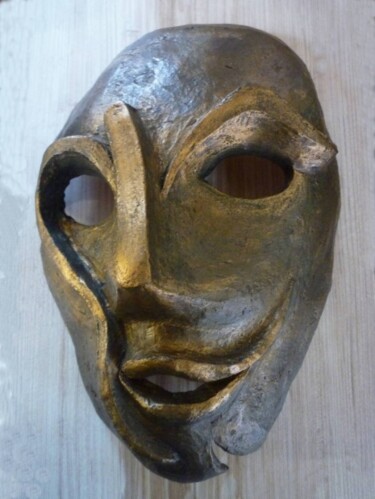 MASQUE VENISE  Terre cuite patinée bronze