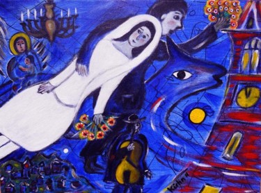 Painting titled "The Wedding" by Georg Kiehn, Original Artwork