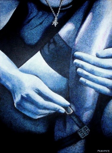 Peinture intitulée ""In the evening"" par Manuela Hames, Œuvre d'art originale