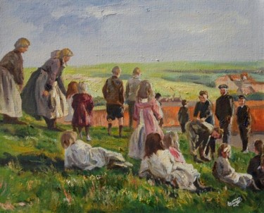 「Personnes Sur L'her…」というタイトルの絵画 Sofia Vergaraによって, オリジナルのアートワーク