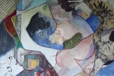 kisses Peinture intitulée "kisses" par Véronique Soitel, Œuvre d'art originale