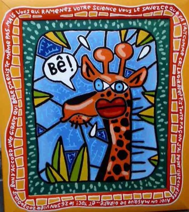 Peinture intitulée "girafe1" par Damien Deltour, Œuvre d'art originale