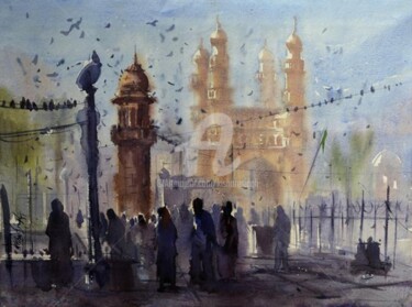 Painting titled "Hyderabad18" by Kishore Singh, Original Artwork, Oil
