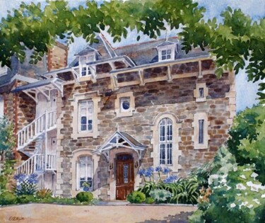 「Villa Ker Nicette _…」というタイトルの絵画 Elisabeth Bazinによって, オリジナルのアートワーク, 水彩画