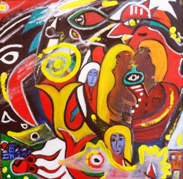 Painting titled "Colores de la Vida" by Georg Kiehn, Original Artwork