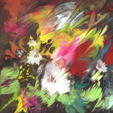 Peinture intitulée "Wild Flowers 04" par Miki De Goodaboom, Œuvre d'art originale, Huile