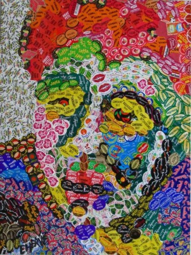 Peinture intitulée "végétarien cueilleur" par Evelyne Hervé, Œuvre d'art originale