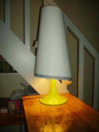 Painting titled "création d'une lampe" by Nicolas Malaize (Nicou), Original Artwork