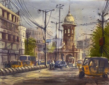 Painting titled "Hyderabad21" by Kishore Singh, Original Artwork, Oil