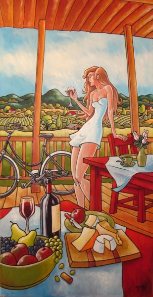 Peinture intitulée "La table" par François Brisson, Œuvre d'art originale, Huile