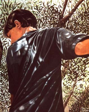 Peinture intitulée "aurelien" par Francois Mauplot, Œuvre d'art originale