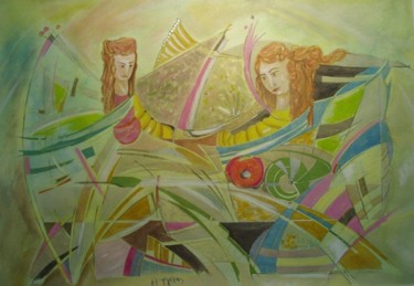 绘画 标题为“Cocqueterie 1” 由Yorgos Maryelis, 原创艺术品, 彩画