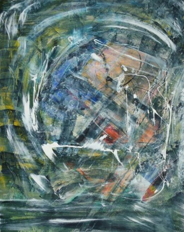Sinking Ship, Shot Look through the Porthole - SSS LP Painting titled "Sinking Ship, Shot…" by Dmitri Matkovsky, Original Artwork, Oil