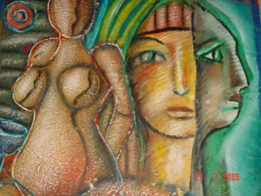 Painting titled "nefer" by Oscar Franco, Original Artwork