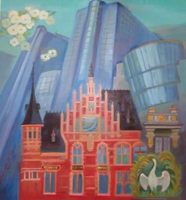 Painting titled "Brussels" by Laine Kainaize, Original Artwork, Oil