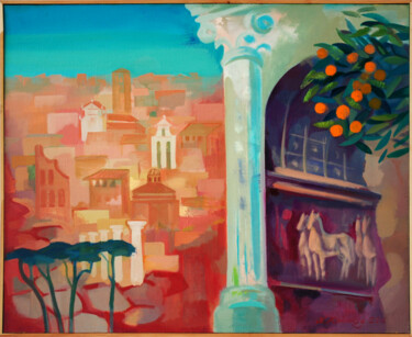 Painting titled "Roma" by Laine Kainaize, Original Artwork, Oil