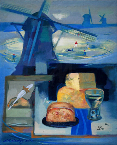 Painting titled "Holland" by Laine Kainaize, Original Artwork, Oil