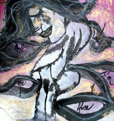 Dessin intitulée "Don't love me I'm a…" par Emilie Teillaud, Œuvre d'art originale